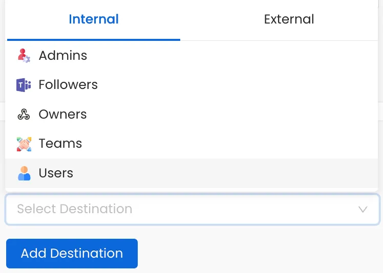 Internal Destinations