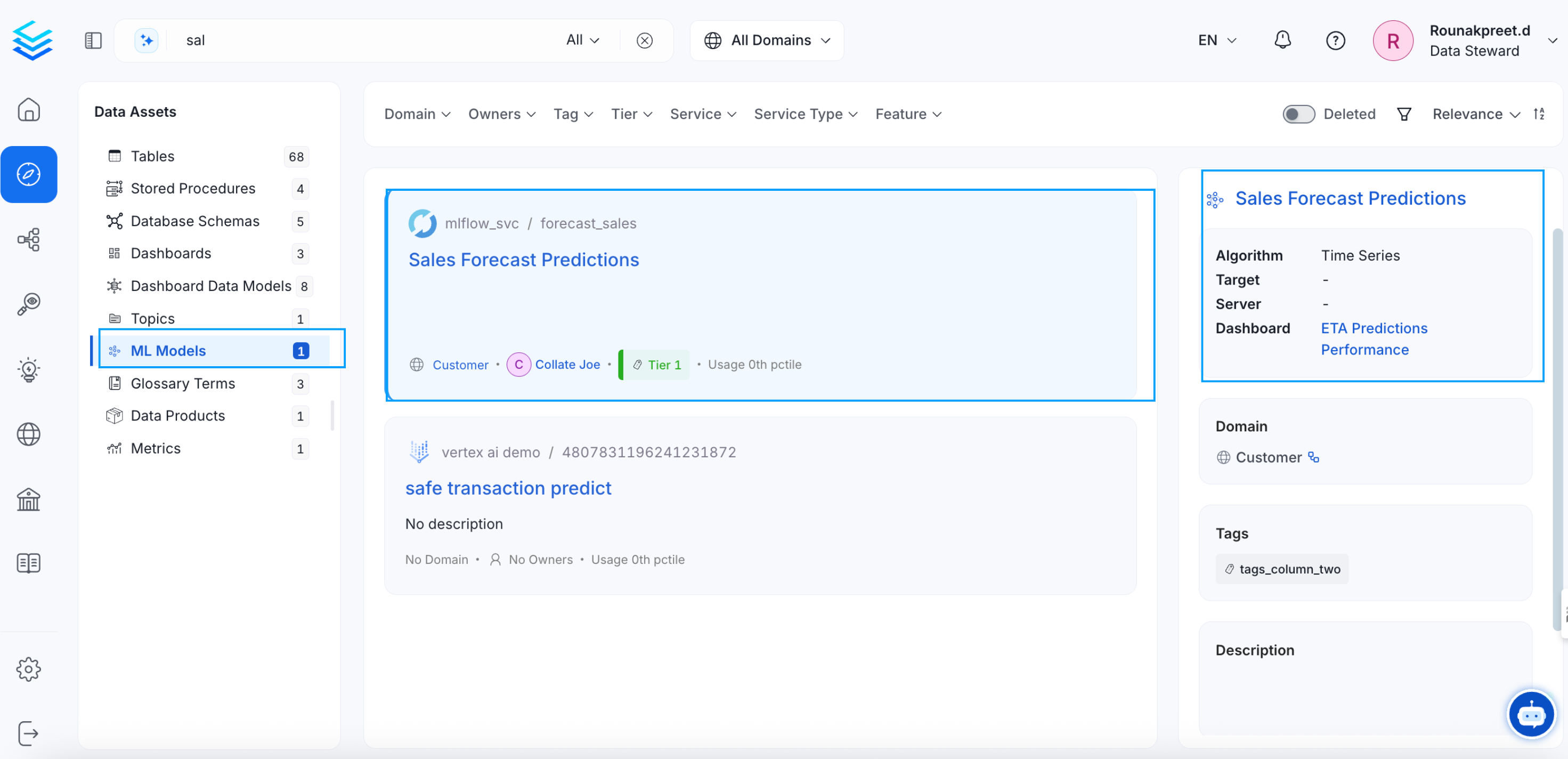 Quick Glance of the ML Model Details